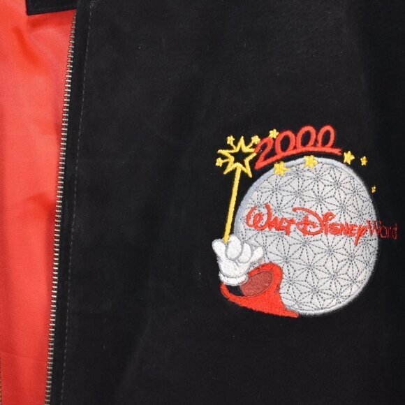 Rare WALT DISNEY World Vintage Suede Jacket 2000 Cast Member Millennium XLarge - Picture 3 of 16